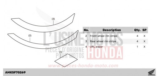 KIT,WHEEL STRIPE SET *NHB53P* CRF1100DP de 2023